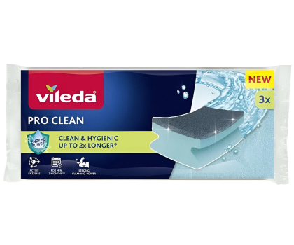 Akcesoria do sprzątania Vileda Zmywak profilowany z enzymami Vileda Pro Clean 3 szt.